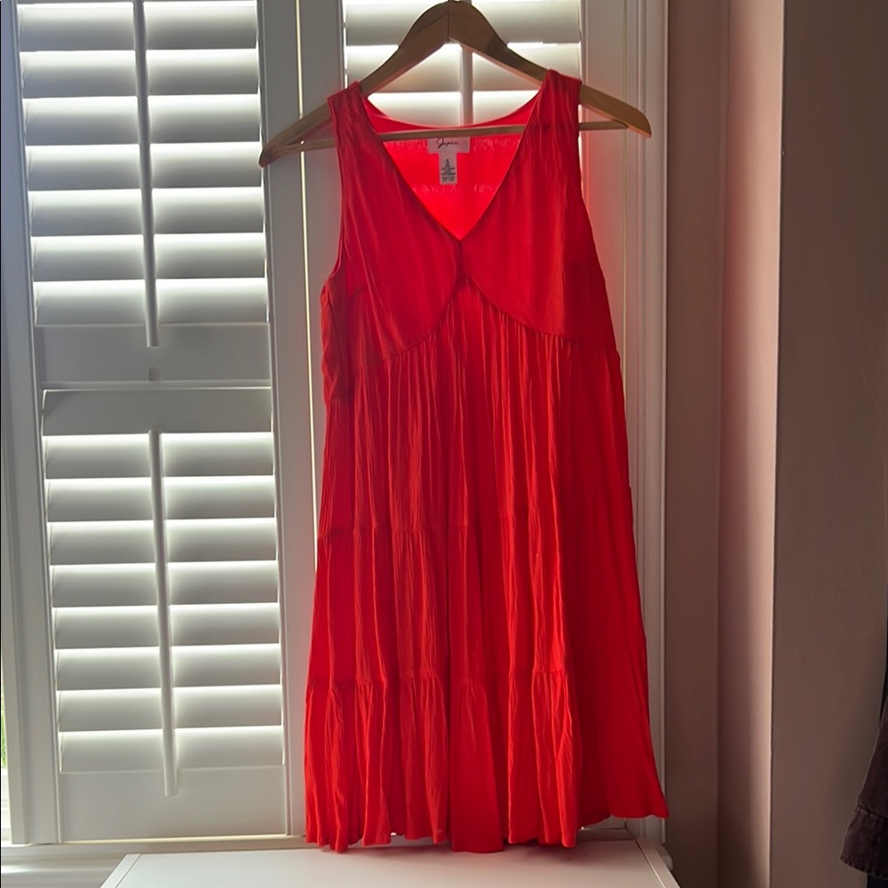 Sleeveless Orange Red Dress